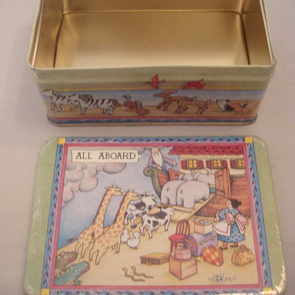 NOAH'S ARK VINTAGE 4 SPECIALTY CONTAINERS TIN/METAL - Picture 3 of 11
